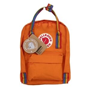 Fjällräven Kånken Rainbow Mini Backpack Orange/Multicolor NWT
